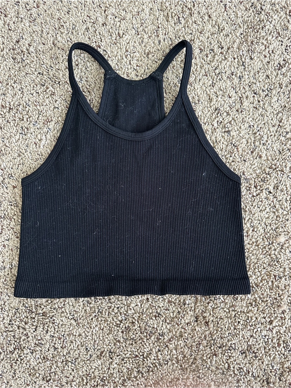 Women’s Black Ribbed Tank Top